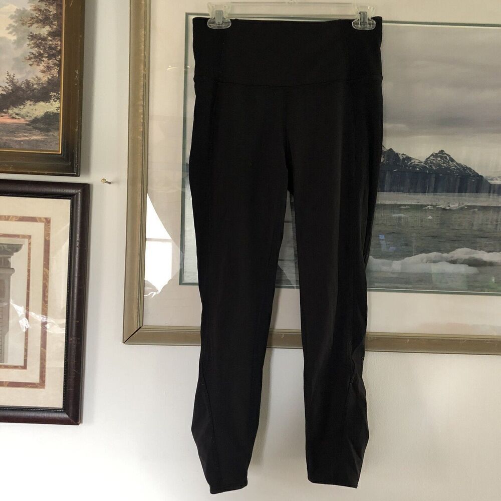Lululemon On Your Mark Crop (23") Black Full on Luxtreme Sz 6 A2317